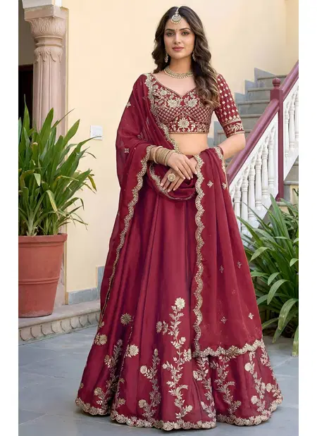 Maroon Zeel Vol 36 Rangoli Silk With Sequence Work Lehenga Choli 5135